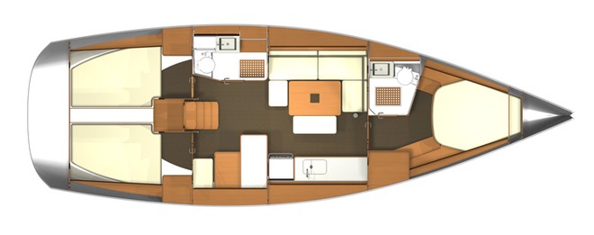 Dufour 405 layout © SW